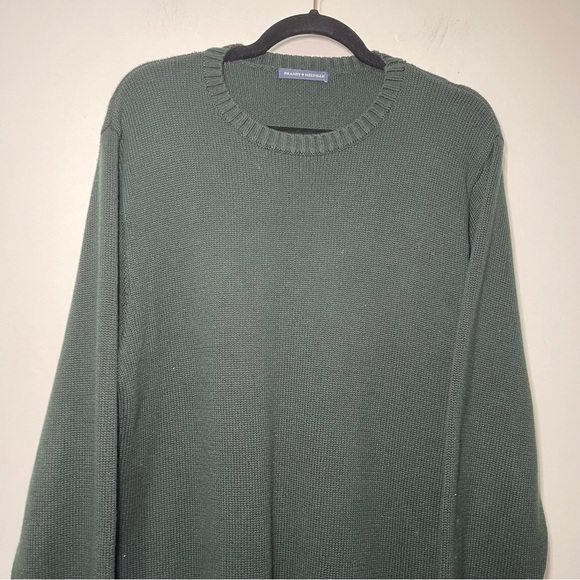 Brandy Melville Brianna Dark Green Knit Crewneck fairy Sweater Cotton Blend OS - Picture 3 of 11